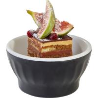 Салатник;пластик;100мл;D=8,H=4см;черный,белый