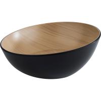 Салатник «Фрида»;пластик;D=25,H=8см;коричнев.,черный
