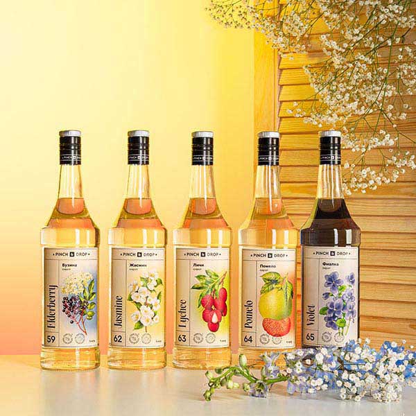 Сироп «Жасмин» Pinch&Drop;стекло;1л;D=85,H=330мм;белый