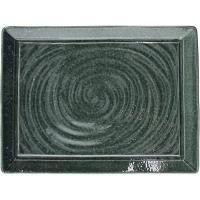 Блюдо сервировочное «Органика Грин»;фарфор;,L=34,B=25см;зелен.