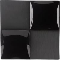 Менажница квадр. 4деления;кост.фарф.;,H=17,L=266,B=266мм;черный