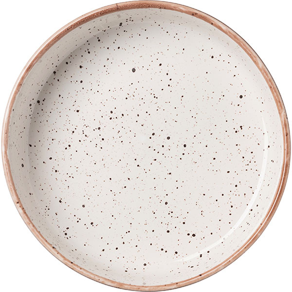 Салатник «Пунто Бьянка»;фарфор;1л;D=21,H=5см;белый,черный