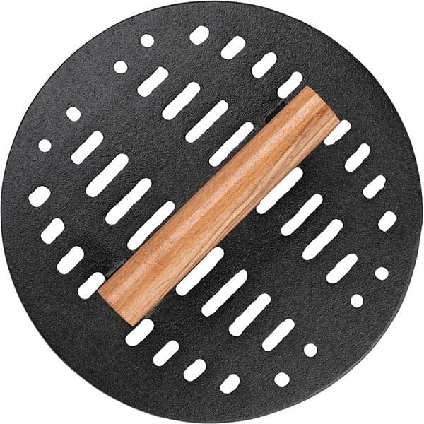 Пресс для гриля «Эмбер Каст Мэтт»;чугун,дерево;D=23см;черный,древесн.