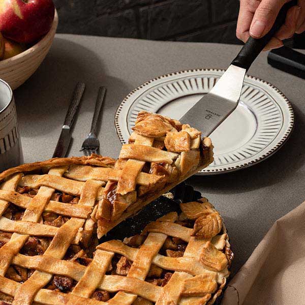 Лопатка изогнутая;сталь нерж.,полипроп.;,L=35/21,B=4см;металлич.,черный