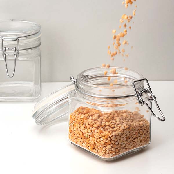 Банка квадратная с крышкой «Кремлин»;стекло;0,74л;,H=108,L=96,B=96мм;прозр.