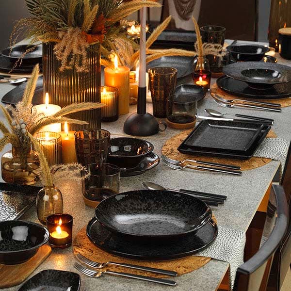 Тарелка «Нанокрем Блэк» мелкая;фарфор;D=32,H=3см;черный