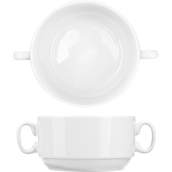 Чашка бульонная;фарфор;300мл;D=105,H=57мм;белый