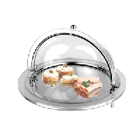 Поднос фуршетн. с охл.элементом;сталь,пластик;D=43,5см;металлич.