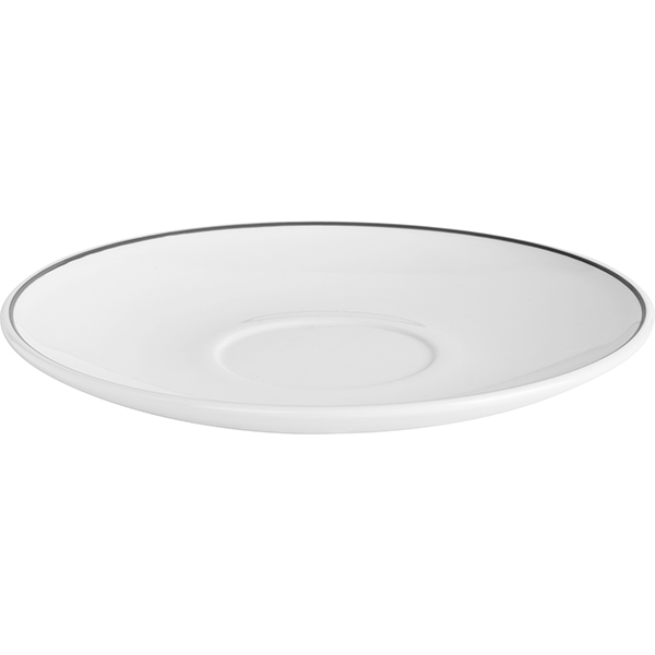 Блюдце «Рисепшн»;стекло;D=160,H=18мм;слон.кость,серый