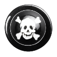 Пукли «Череп»[12шт];пластик;D=15мм;черный,белый