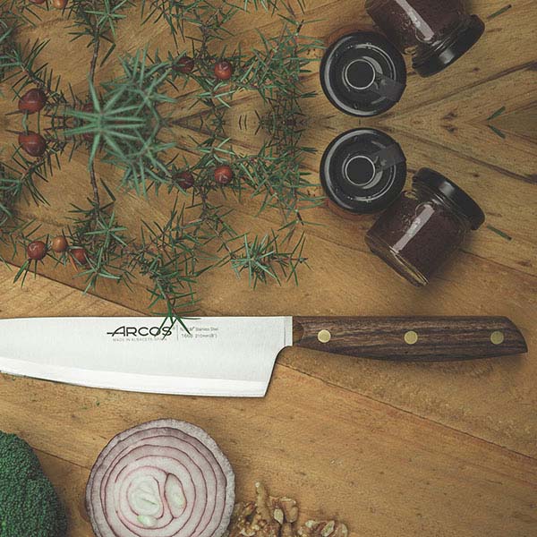 Нож поварской «Нордика»;сталь нерж.,дерево;,L=21см