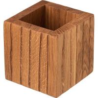 Подставка д/столов. приборов;дуб;,H=12,L=12,B=12см;коричнев.