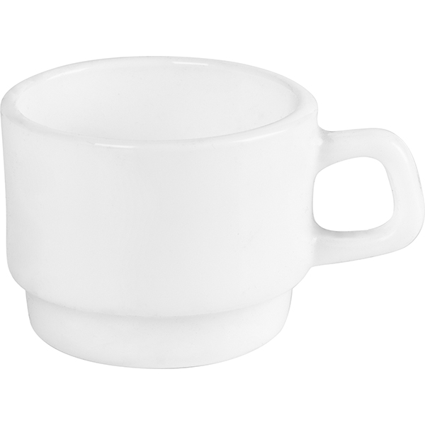 Чашка кофейная «Ресторан»;стекло;80мл;D=60,H=50,L=75мм;белый