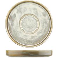 Блюдце «Агава»;фарфор;D=120/37,H=18мм;матовый,зелен.