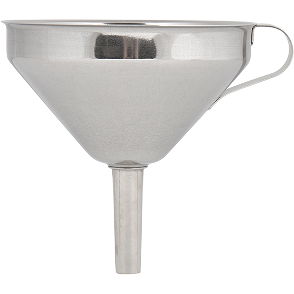 Воронка;сталь нерж.;D=13,H=14,5,L=14,5см;металлич.