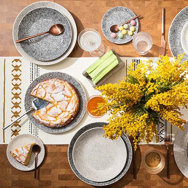 Салатник;фарфор;D=20,5см;белый,черный