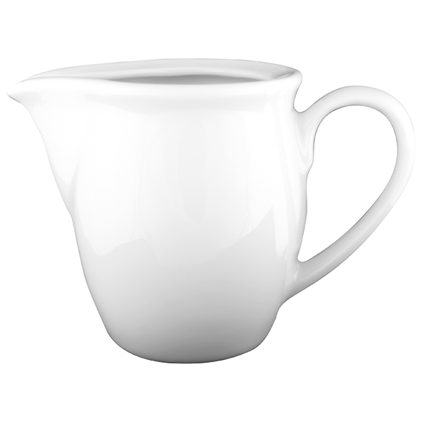 Сливочник «Белая» Классик;фарфор;150мл;,H=75,L=110,B=65мм;белый