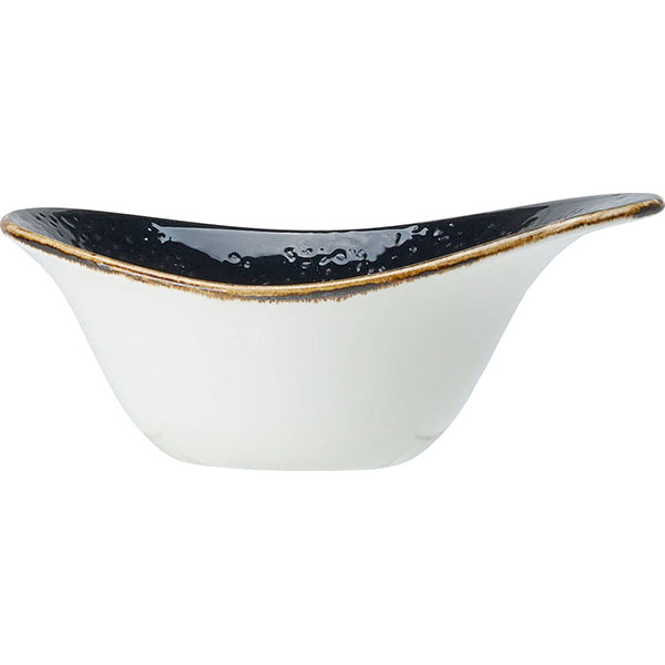 Салатник «Крафт лакрица»;фарфор;125мл;,L=130,B=95мм;черный