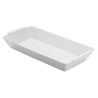 Блюдо «Бомбей» прямоугольное глубокое;фарфор;,H=42,L=300,B=150мм;белый