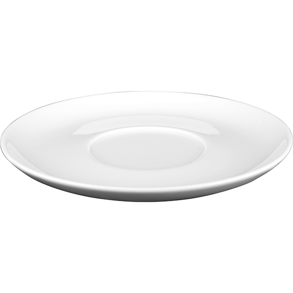 Блюдце «Белая» Принц;фарфор;D=145,H=18мм;белый