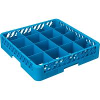 Кассета для бокалов 16 ячеек «Проотель» Dmax=113,Hmax=80мм;полипроп.;,H=10,L=50,B=50см;голуб.