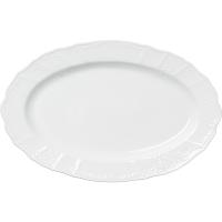 Блюдо «Бернадотт» овальное;фарфор;,H=3,L=36,B=23см;белый