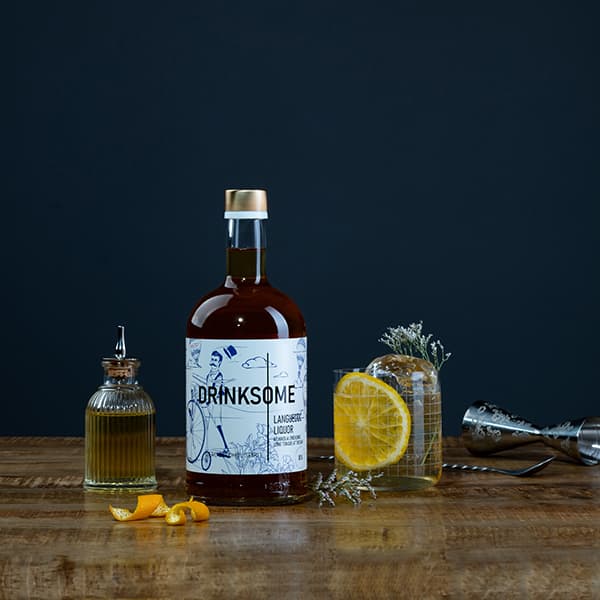 Напиток безалкогольный «Лангедок ликер» Drinksome;стекло;0,7л;D=88,H=224мм;св.корич.