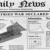 Конус для картофеля фри «Газета» набор[200шт];,L=17,5,B=17,5см