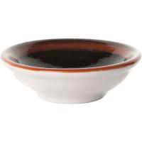 Соусник «Кото»;фарфор;25мл;D=7,H=2см;черный,коричнев.