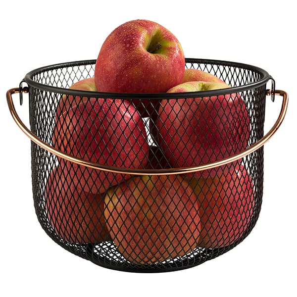 Корзина для фруктов и хлеба;металл;D=21,H=16,5см;черный
