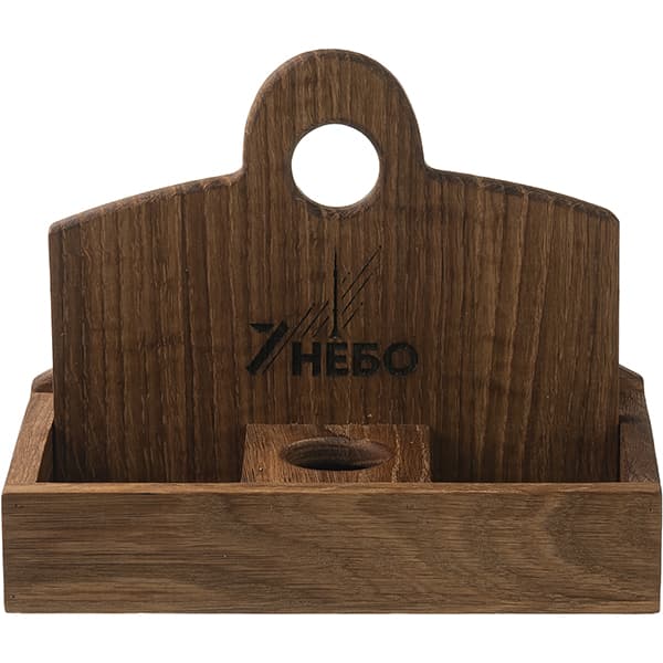 Салфетница «7 небо»;дуб;,L=17,B=11см;коричнев.