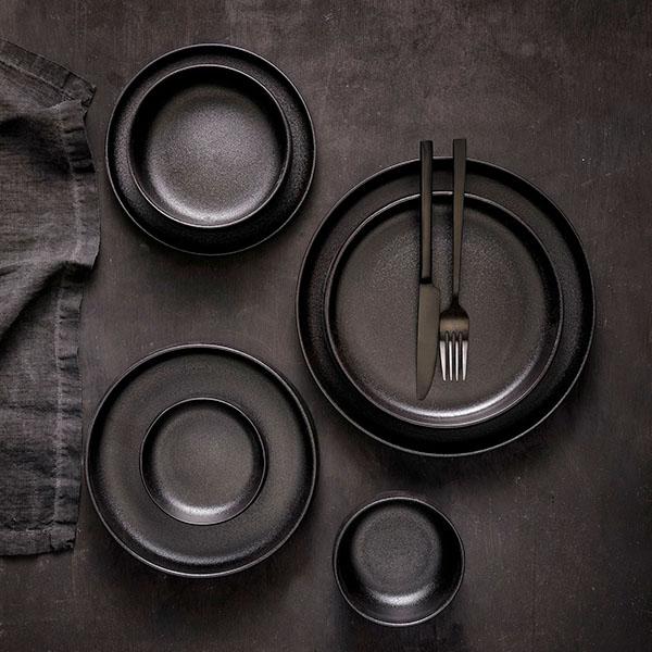 Салатник «Юниверс»;фарфор;D=15,5см;черный