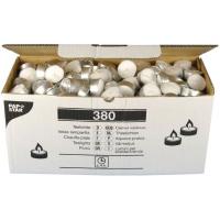 Свечи «Таблетки»;воск,алюмин.;D=40,H=16,L=40мм;белый,серебрист.