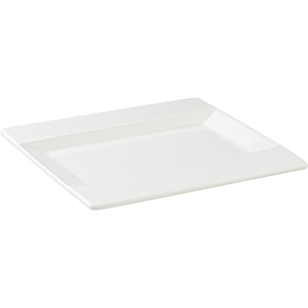 Блюдо «Фрейм» квадратное;фарфор;,L=20,5,B=20,5см;белый