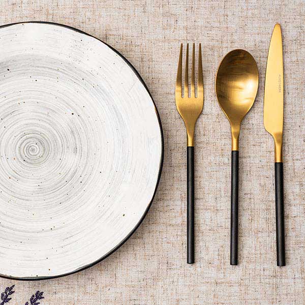 Ложка чайная «Дистрикт Блэк Голд Мэтт»;сталь нерж.;,L=145,B=30мм;золотой,черный