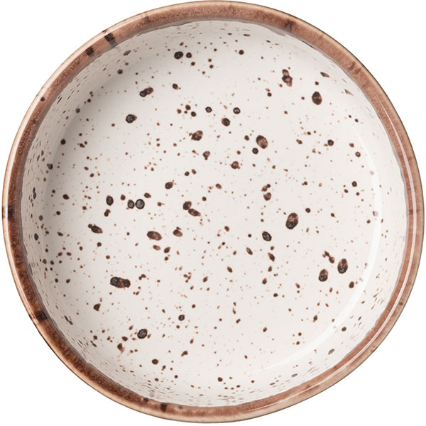 Салатник «Пунто Бьянка»;фарфор;250мл;D=13,H=4см;белый,черный