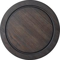 Доска для подачи круглая с выемкой;дуб;D=25,H=1см;тем.дерево