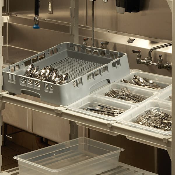 Кассета для столовых приборов Hвнутр.=67мм;полипроп.;,H=10,1,L=50,B=50см;серый