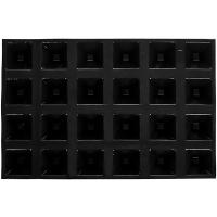 Форма кондитерская «Пирамида» 7,1*7,1[24шт];силикон,стеклопласт.;,H=41,L=600,B=400мм;черный