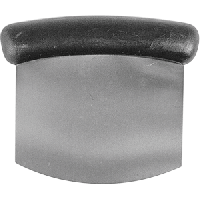 Скребок д/теста круглый,гибкий;сталь,пластик;,L=125/110,B=85мм;металлич.,черный