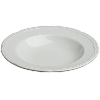 Тарелка глубокая «Увертюра»;фарфор;330мл;D=24,H=4см;белый