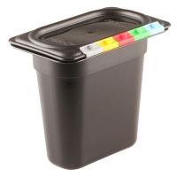 Гастроемкость (1/9) без крышки;полипроп.;1,1л;,H=15,L=17,6,B=10,8см;черный