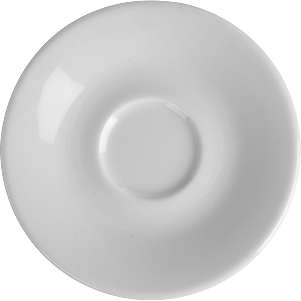 Блюдце «Паула»;фарфор;D=120/38,H=10мм;белый