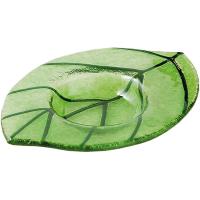 Подсвечник «Лиф»;стекло;,H=72,L=124,B=90мм;зелен.