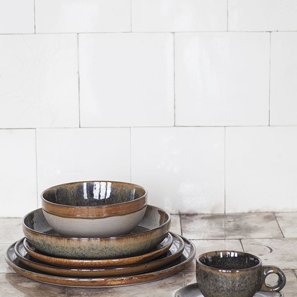 Салатник «Серфис»;керамика;2,4л;D=235,H=95мм;коричнев.