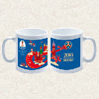 Кружка «Чемпионат мира 2018»;керамика;320мл;,L=10,5см;синий