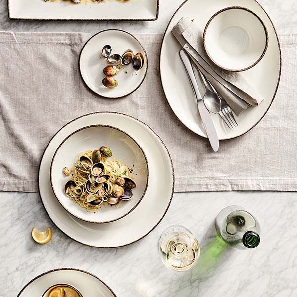 Блюдо «Чакоул Дэппл» овальное;фарфор;,H=20,L=280,B=215мм;белый,черный