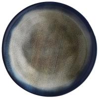 Тарелка глубокая «Нанокрем Дарк Блю»;фарфор;D=210,H=38мм;тем.син.,зелен.