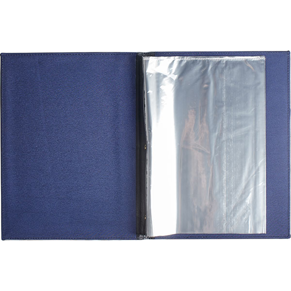 Папка-меню А4;кожа;,H=245,L=325,B=15мм;синий