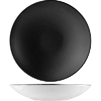 Салатник «Даск»;фарфор;480мл;D=200,H=43мм;черный,белый